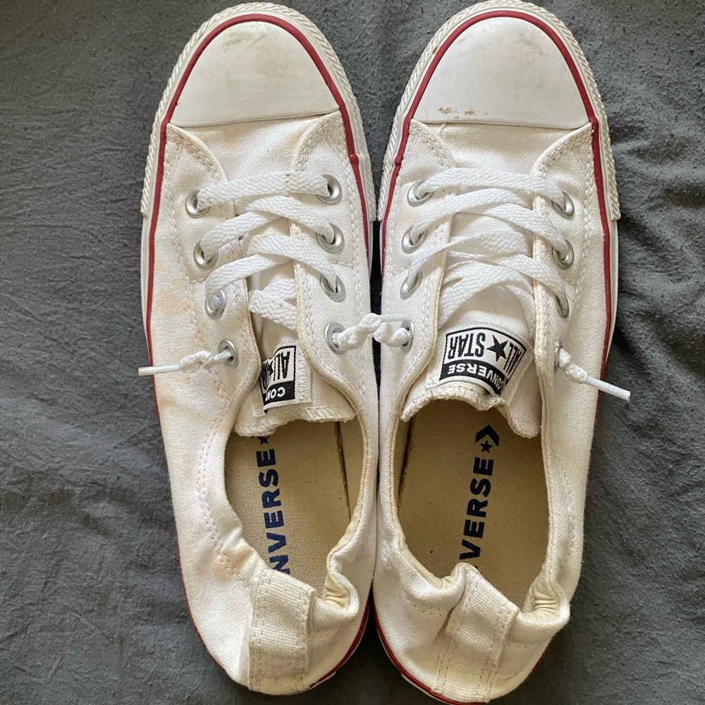 White Scrunched Back Converse
